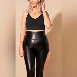 NWT Knix the birds papaya blck high waisted flat stitch metallic tight legging S